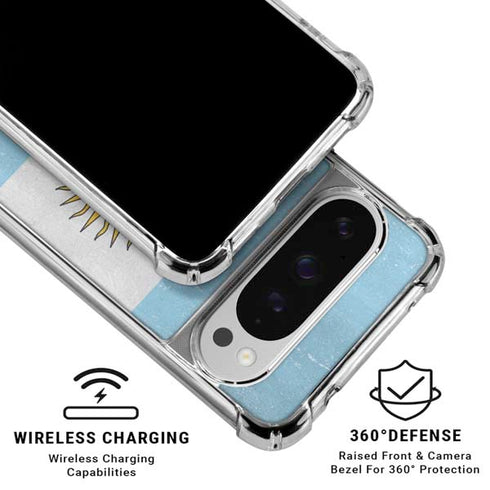 Argentina Flag Distressed Google Pixel 10 Pro Clear Case